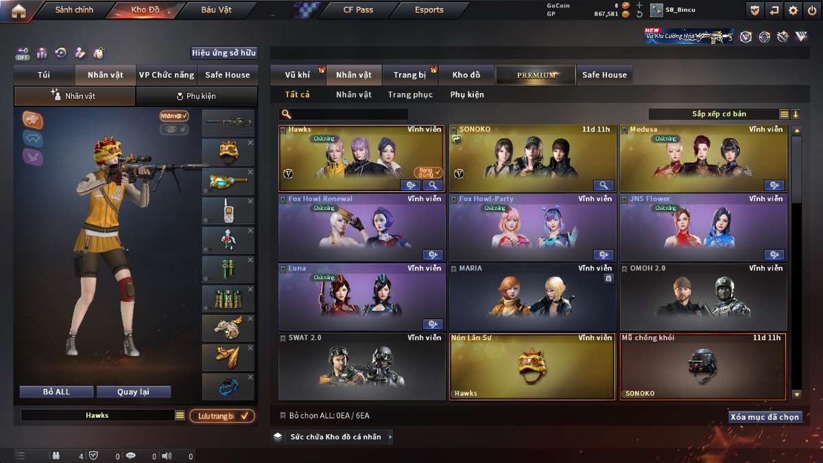 shop acc cf uy tin gia re